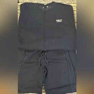 Zara Navy Elastic Waist Joggers